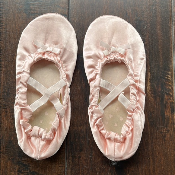 Satin pink girl ballet flats 12.5-13.5 - Picture 3 of 4